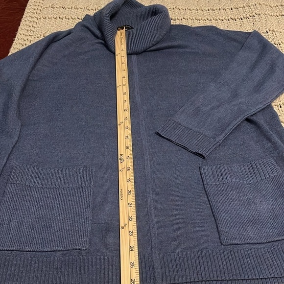 TALBOTS Pure Merino Wool Sweater Turtleneck Pockets Dolman sleeves women’s Sz XL - Picture 8 of 15